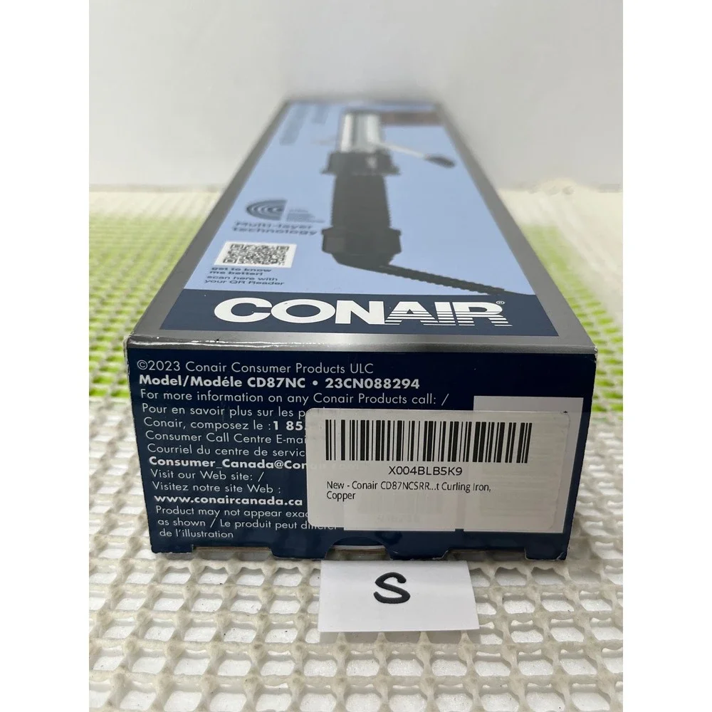 Conair Instant‎ Heat 1 Inch Curling Iron Classic Curls Black New Damaged Box S